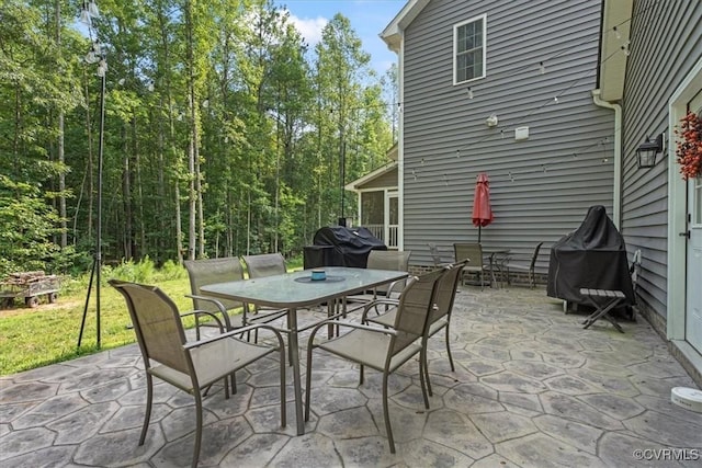 4788 Powhatan Lakes Rd, Powhatan, VA 23139 - view of patio / terrace featuring outdoor dining space and a grill