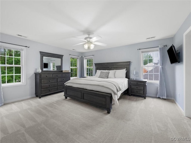 12306 Hollow Oak Ter, Midlothian, VA 23112 - bedroom with light carpet and a ceiling fan