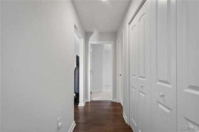 4473 Pin Oak Rd, Prospect, VA 23960 - hall featuring dark wood-type flooring and baseboards