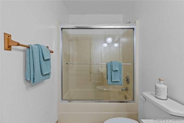 11192 Eventide Ln, Gloucester, VA 23061 - full bathroom featuring toilet and combined bath / shower with glass door