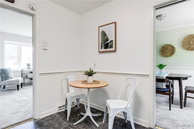 619 Winnetka Ave, Richmond, VA 23227 - dining area with dark carpet