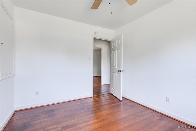 619 Winnetka Ave, Richmond, VA 23227 - unfurnished room featuring wood finished floors and a ceiling fan