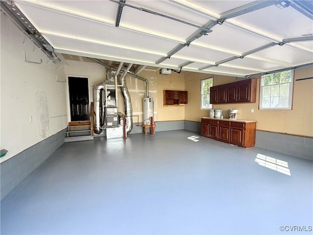 10342 Brickerton Dr, Mechanicsville, VA 23116 - garage with a garage door opener, water heater, and heating unit