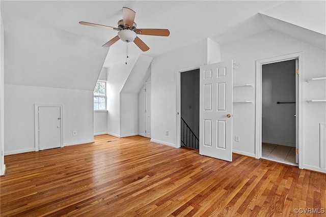 10 Skipwith Green Cir, Henrico, VA 23294 - bonus room with lofted ceiling, wood finished floors, and ceiling fan