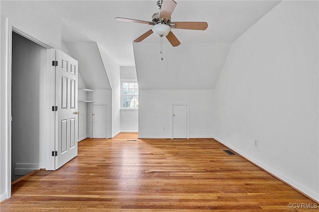 10 Skipwith Green Cir, Henrico, VA 23294 - additional living space featuring lofted ceiling, ceiling fan, and light wood-style floors
