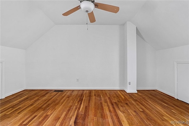 10 Skipwith Green Cir, Henrico, VA 23294 - bonus room with vaulted ceiling, wood finished floors, and ceiling fan