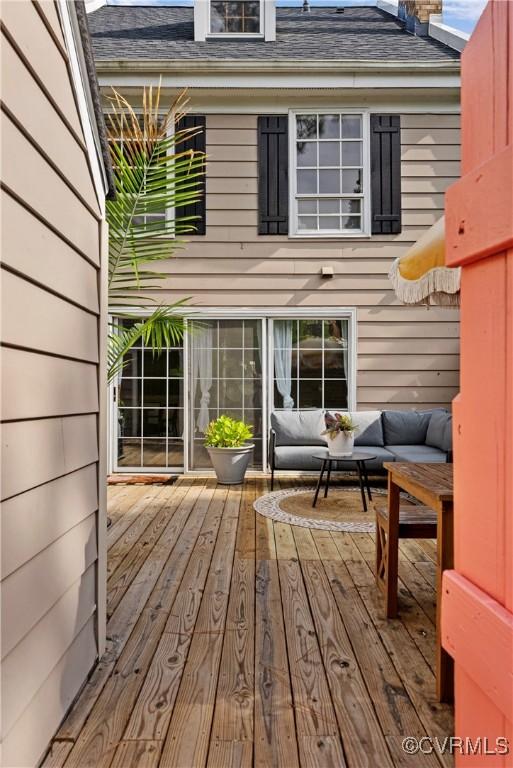 10 Skipwith Green Cir, Henrico, VA 23294 - wooden deck featuring outdoor lounge area