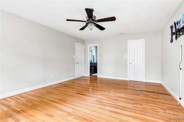 16494 Connie Hall Rd, Montpelier, VA 23192 - spare room with light wood-type flooring and ceiling fan