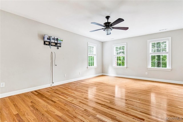 16494 Connie Hall Rd, Montpelier, VA 23192 - unfurnished room featuring healthy amount of natural light, light wood finished floors, and ceiling fan