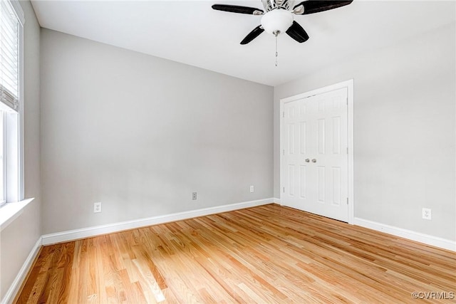 16494 Connie Hall Rd, Montpelier, VA 23192 - unfurnished room featuring plenty of natural light, light wood-type flooring, and ceiling fan