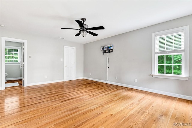 16494 Connie Hall Rd, Montpelier, VA 23192 - empty room featuring light wood finished floors and ceiling fan