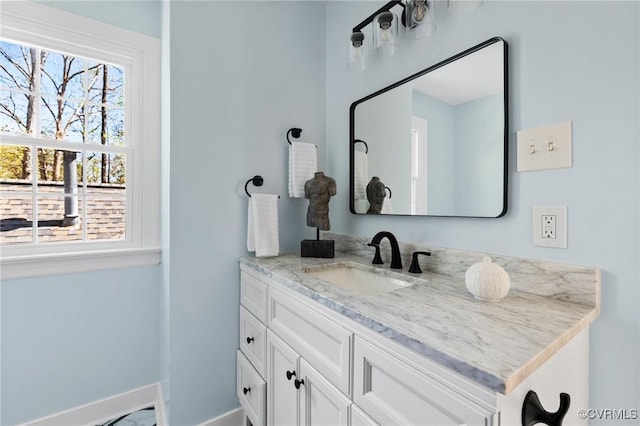 341 Rossmere Dr, Midlothian, VA 23114 - bathroom with vanity and baseboards