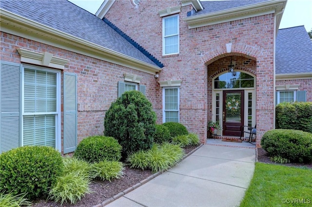 5669 Virginia Park Dr, Providence Forge, VA 23140 - entrance to property featuring roof with shingles and brick siding
