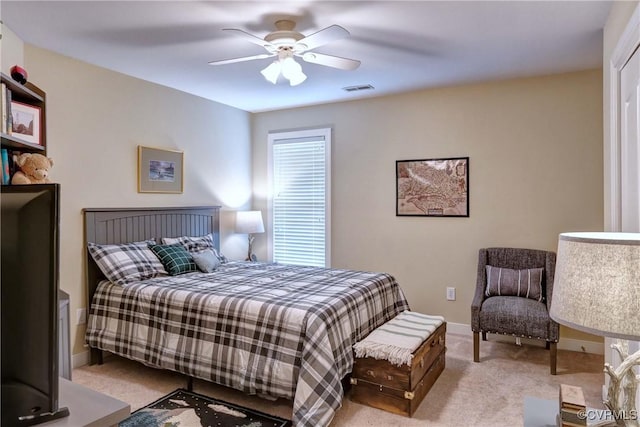 5669 Virginia Park Dr, Providence Forge, VA 23140 - carpeted bedroom featuring baseboards and a ceiling fan