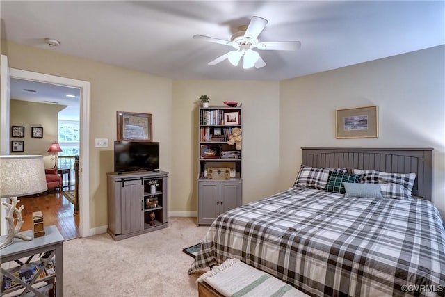 5669 Virginia Park Dr, Providence Forge, VA 23140 - bedroom with light colored carpet and a ceiling fan