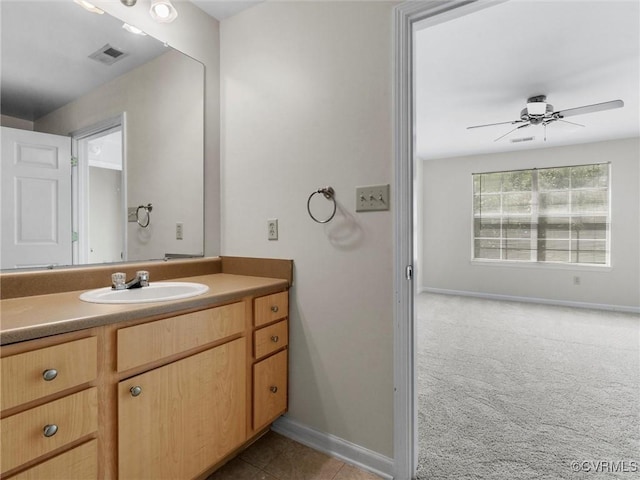 624 Bristol Village Dr Unit 302, Chesterfield, VA 23114 - bathroom with vanity and a ceiling fan