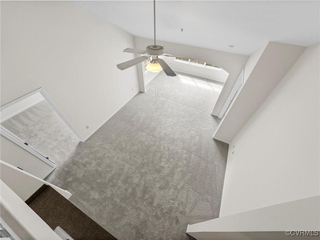 624 Bristol Village Dr Unit 302, Chesterfield, VA 23114 - unfurnished living room with carpet and ceiling fan