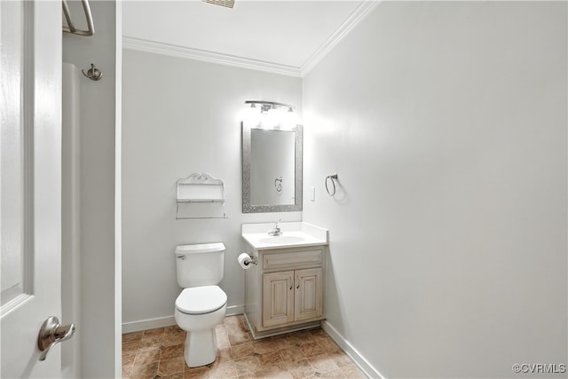 15685 Kennons Ln, Amelia, VA 23002 - bathroom with ornamental molding and vanity