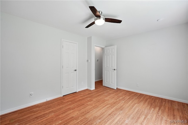 15685 Kennons Ln, Amelia, VA 23002 - unfurnished bedroom with light wood-type flooring and a ceiling fan
