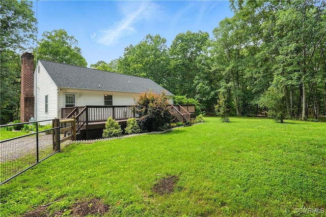 15685 Kennons Ln, Amelia, VA 23002 - view of yard with a wooden deck