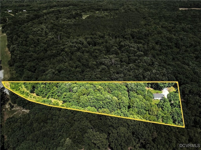 15685 Kennons Ln, Amelia, VA 23002 - view of property location featuring a heavily wooded area and property boundaries highlighted