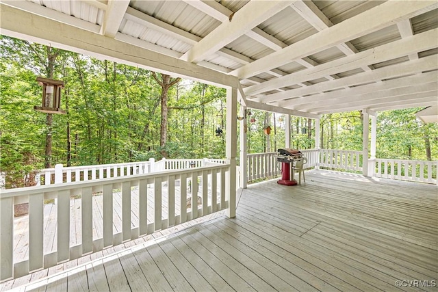 4604 Chesdin Woods Dr, Sutherland, Sutherland, VA 23885 - wooden deck with grilling area