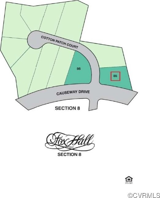 13601 Cotton Patch Ct, Henrico, VA 23233 - map showing property parcels