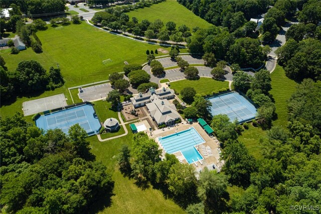 13601 Cotton Patch Ct, Henrico, VA 23233 - drone / aerial view of a pool