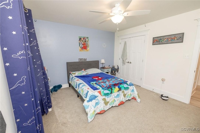 8851 Topeka Rd, Quinton, VA 23141 - carpeted bedroom featuring a closet and ceiling fan