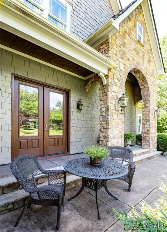 2631 Royal Crest Dr, Midlothian, VA 23113 - view of patio / terrace featuring french doors
