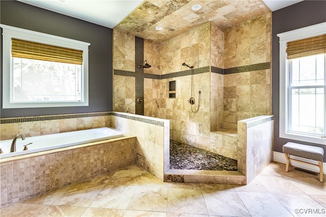 2631 Royal Crest Dr, Midlothian, VA 23113 - full bath with healthy amount of natural light, a bath, and walk in shower