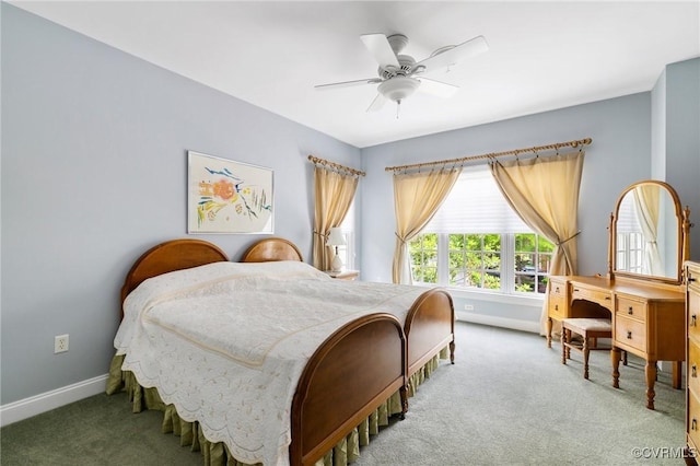 9522 Nassington Ct, Henrico, VA 23229 - carpeted bedroom with baseboards and ceiling fan