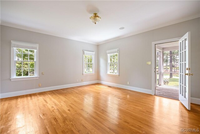 2619 Mulberry Row Rd, Midlothian, VA 23113 - unfurnished room with plenty of natural light, light wood-style floors, and ornamental molding
