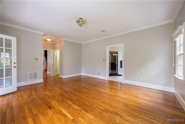 2619 Mulberry Row Rd, Midlothian, VA 23113 - spare room featuring wood finished floors, crown molding, and plenty of natural light