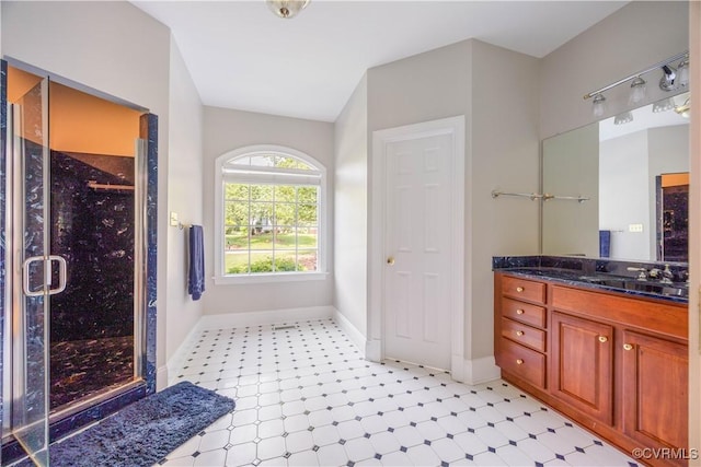 2619 Mulberry Row Rd, Midlothian, VA 23113 - full bath with vanity, tile patterned floors, and a stall shower