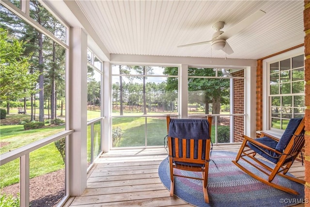 2619 Mulberry Row Rd, Midlothian, VA 23113 - sunroom with a ceiling fan