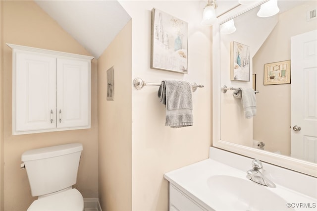 1917 Moonwind Pl, Henrico, VA 23238 - bathroom with lofted ceiling and vanity