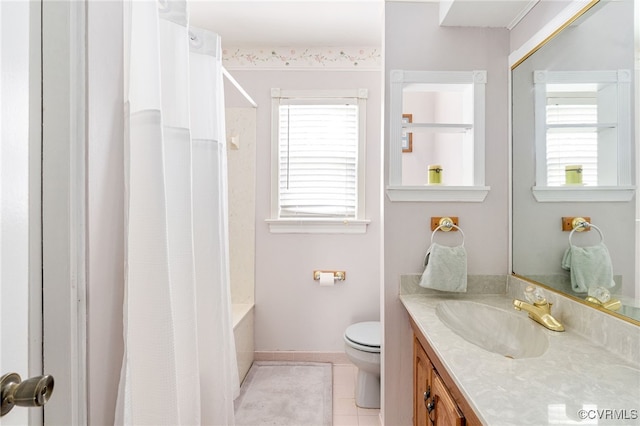1917 Moonwind Pl, Henrico, VA 23238 - full bathroom with vanity, tile patterned floors, and shower / tub combo