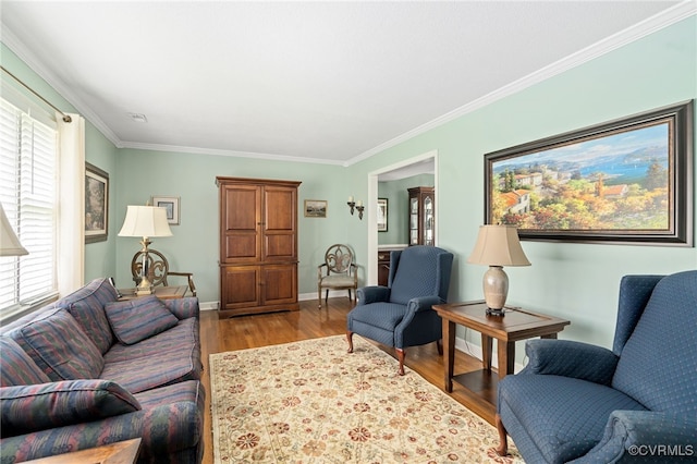 1917 Moonwind Pl, Henrico, VA 23238 - living area with ornamental molding and light wood-type flooring