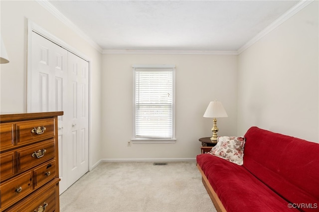 1917 Moonwind Pl, Henrico, VA 23238 - sitting room featuring crown molding and light colored carpet