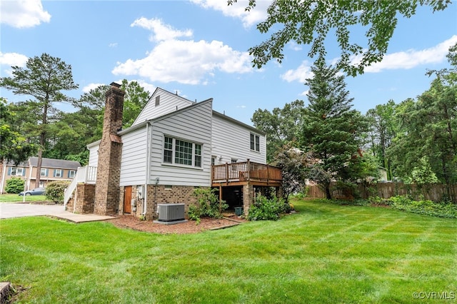 1917 Moonwind Pl, Henrico, VA 23238 - view of side of property featuring a chimney, brick siding, and stairway