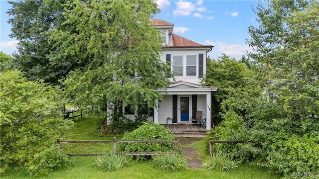 104 E 5th St, Mineral, VA 23117 - view of property hidden behind natural elements featuring covered porch