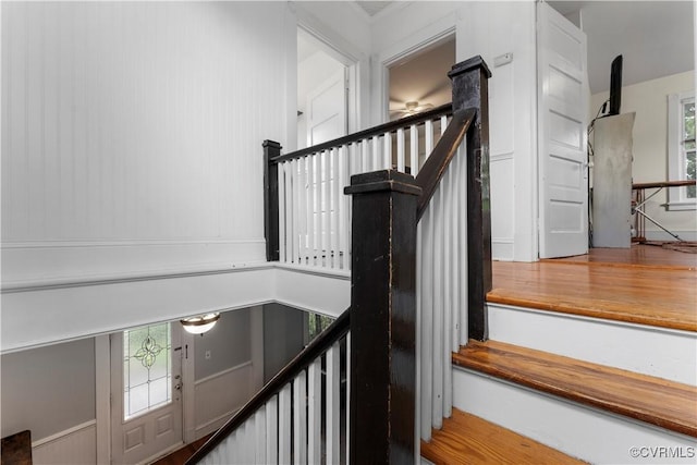 104 E 5th St, Mineral, VA 23117 - staircase featuring wood finished floors
