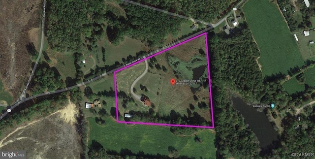 2104 Apple Grove Rd, Mineral, VA 23117 - map / location with property parcel outlined