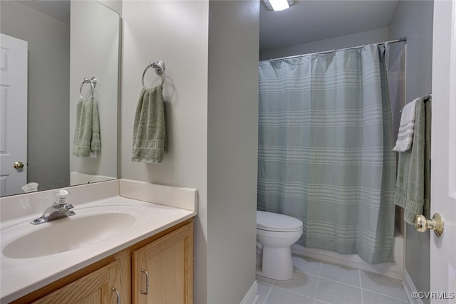 2104 Apple Grove Rd, Mineral, VA 23117 - bathroom with vanity, tile patterned flooring, and a shower with shower curtain