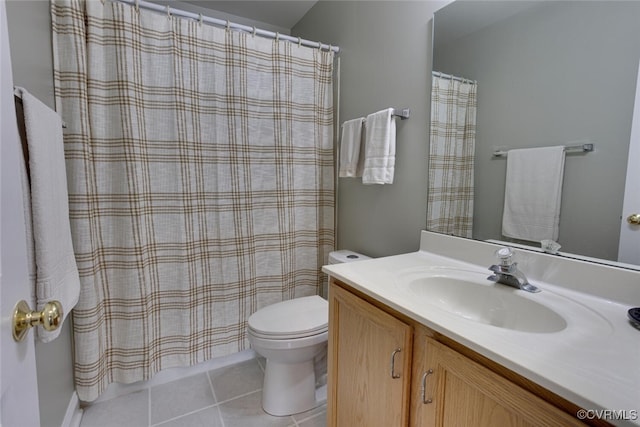 2104 Apple Grove Rd, Mineral, VA 23117 - bathroom with vanity, tile patterned flooring, and curtained shower