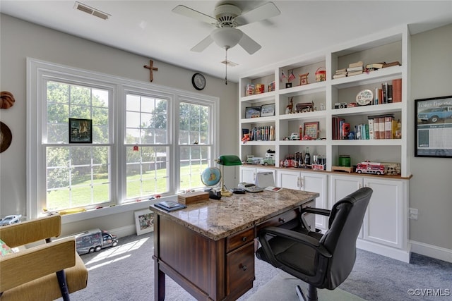 2104 Apple Grove Rd, Mineral, VA 23117 - office featuring light colored carpet and ceiling fan