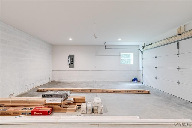 7418 Cherokee Rd, Richmond, VA 23225 - garage with electric panel and concrete block wall