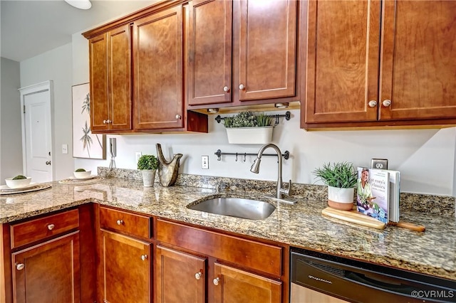 2710 Stuart Ave Unit U3, Richmond, VA 23220 - kitchen with dishwashing machine, stone countertops, and a peninsula