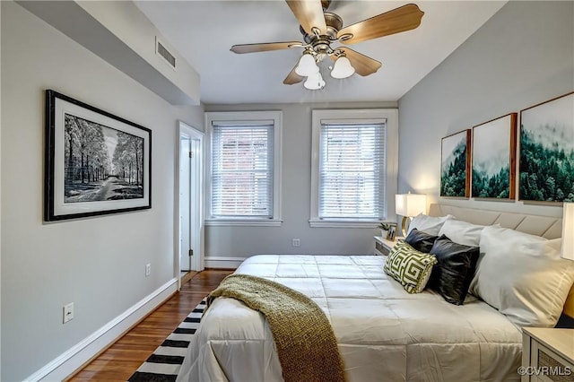 2710 Stuart Ave Unit U3, Richmond, VA 23220 - bedroom with wood finished floors and ceiling fan